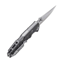 SOG Folding Knife - Salute Mini Bead Blasted Clip Point Plain Steel Blade | FF1001-CP ,