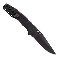 SOG Folding Knife - Salute Mini Black Oxide Clip Point Plain Steel Blade | FF1101-CP ,