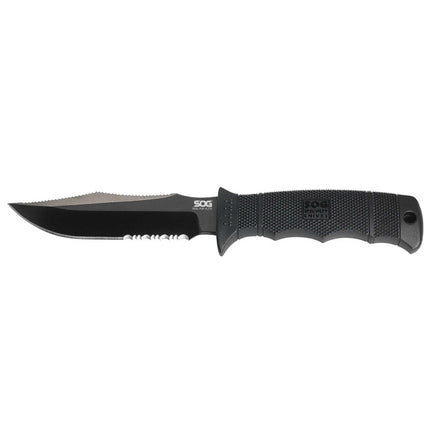 SOG Folding Knife - Seal Pup Elite Partially Serrated TiNi Coated SS Blade | E37T-K ,