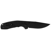 SOG Folding Knife - Tac AU Black Drop Point Plain Edge Steel Blade | 15-38-01-57 ,