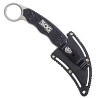 SOG Gambit Knife - Satin Polished Finish Steel Fixed Sheepsfoot Blade | GB1001-CP ,