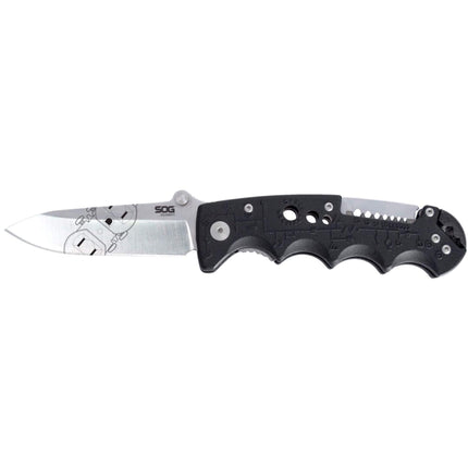 SOG Knife - Satin Plain Blade GRN Handle Kilowatt Electrician's, 7.5 Inch | EL01-CP ,