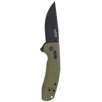 SOG Knife - Tac XR SS Blade OD Green Handle CRYO D2 Steel Blade Folding | 12-38-02-41 ,