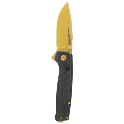 SOG Knife - Terminus XR LTE Black Handle Gold TiNi Steel Blade Folding | TM1033-BX ,