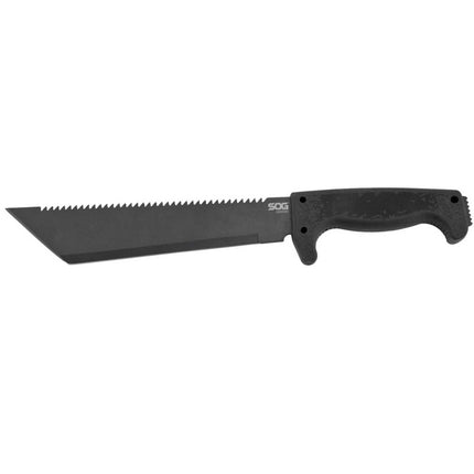 SOG Machete Knife - Sogfari Saw Back Tanto Fixed Blade with Nylon Sheath | MC04-N ,