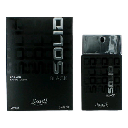 Solid Black by Sapil, 3.4 oz Eau De Toilette Spray for Men ,