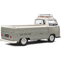 Solido 1/18 Model Pickup Truck - 1968 Volkswagen T2 Gray and White with Roofrack ,