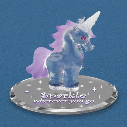 Sparkle Unicorn Glass Figurine ,