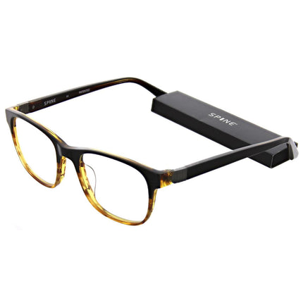 Spine Men's Eyeglasses - Black/Havana Frame Demo Lens | SP1002-081-50-19-140 ,
