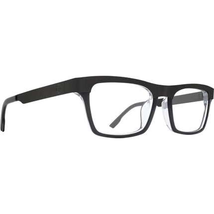 Spy Men's Eyeglasses - Full Rim Plastic Square Frame | SPY ZADE BLACK CLEAR MATT BLACK ,