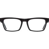 Spy Men's Eyeglasses - Full Rim Plastic Square Frame | SPY ZADE BLACK CLEAR MATT BLACK ,