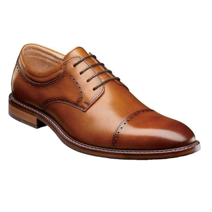 Stacy Adams Men's Oxford Shoe - Flemming Cap Toe Cognac | 25304-221 ,