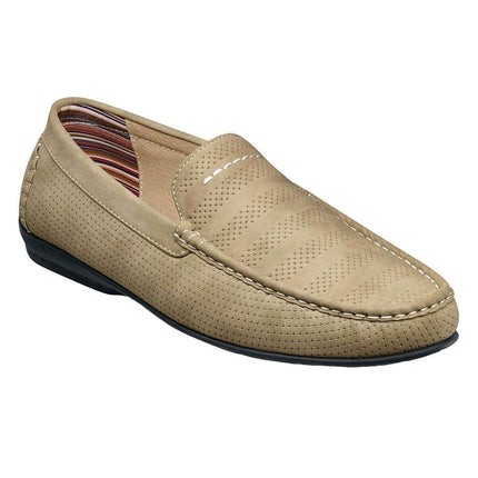 Stacy Adams Men's Shoes - Cirrus Moc Toe Slip On Stone | 25359-275 ,