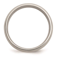 Stainless Steel 14k Yellow Inlay 8mm Brushed Band ,