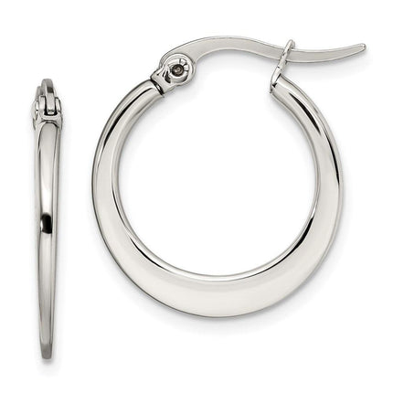 Stainless Steel 19mm Diameter Hoop Earrings ,