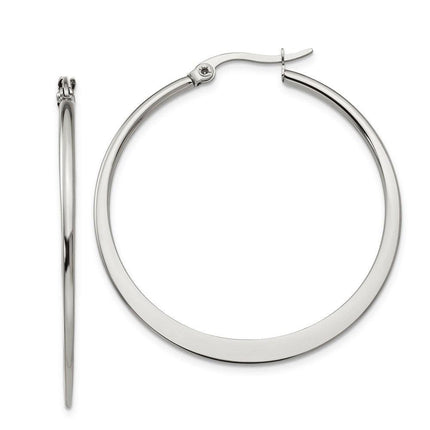 Stainless Steel 40mm Diameter Hoop Earrings ,