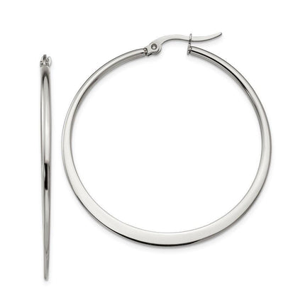 Stainless Steel 43mm Diameter Hoop Earrings ,