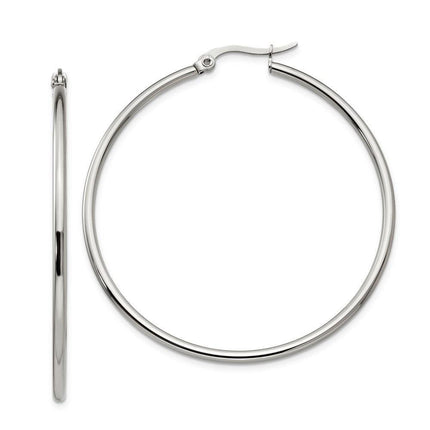 Stainless Steel 48mm Diameter Hoop Earrings ,