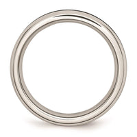 Stainless Steel 4mm January Dark Red CZ Ring ,