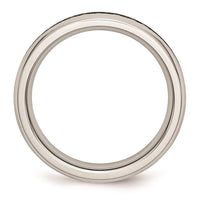 Stainless Steel 4mm July Dark Pink CZ Ring ,