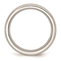 Stainless Steel 4mm June Pink CZ Ring ,