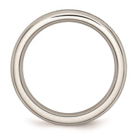 Stainless Steel 4mm May Green CZ Ring ,