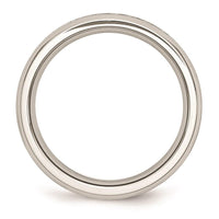 Stainless Steel 4mm November Yellow CZ Ring ,