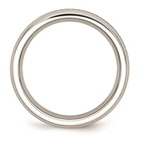 Stainless Steel 4mm October Pink CZ Ring ,