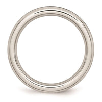 Stainless Steel 4mm September Blue CZ Ring ,