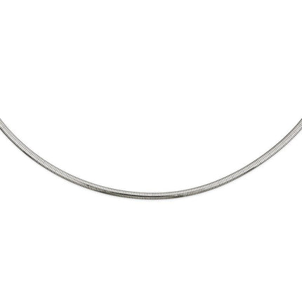 Stainless Steel 6mm Omega Necklace ,