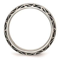 Stainless Steel 7mm Antiqued Band ,