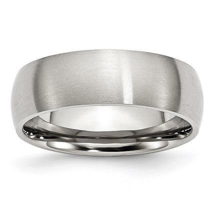 Stainless Steel 7mm Brushed Band ,