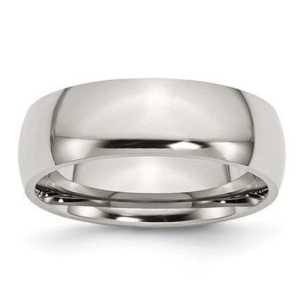 Stainless Steel 7mm Polished Band ,