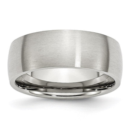 Stainless Steel 8mm Brushed Band ,