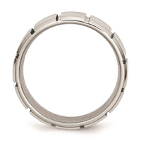 Stainless Steel 8mm Grooved Polished Band ,