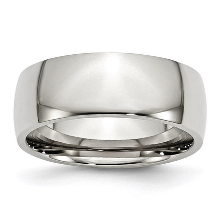 Stainless Steel 8mm Polished Band ,