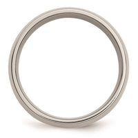 Stainless Steel and 14k Yellow Inlay 8mm Polished Band ,