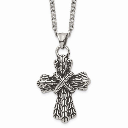 Stainless Steel Antique Cross Necklace ,