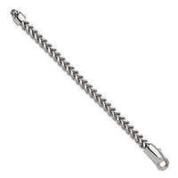 Stainless Steel Antiqued and Polished Franco Link 8.5in Bracelet ,