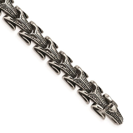 Stainless Steel Antiqued Bracelet ,
