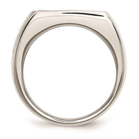 Stainless Steel Antiqued Cross Polished Ring ,