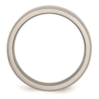 Stainless Steel Beveled Edge 6mm Polished Band ,