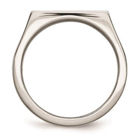 Stainless Steel Black & White Diamond Ring ,