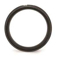 Stainless Steel Black IP-plated w/Diamond Cross Ring ,