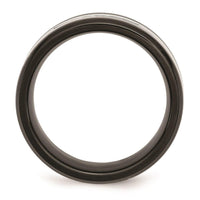 Stainless Steel Black IP-plated/Polished w/Black Diamonds 9mm Band ,