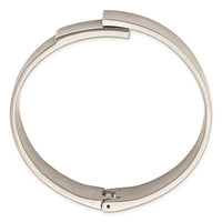 Stainless Steel Brushed and Polished 13mm Hinged Bangle ,