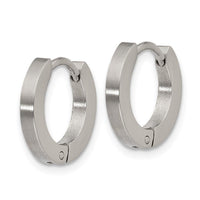 Stainless Steel Brushed and Polished 2.0mm Hinged Hoop Earrings ,