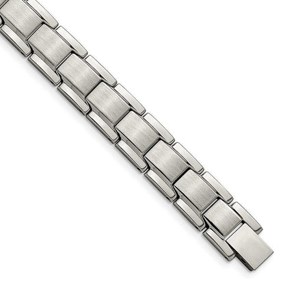 Stainless Steel Brushed and Polished 8.25in Link Bracelet ,