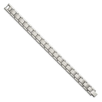 Stainless Steel Brushed and Polished 8.25in Link Bracelet ,