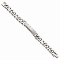 Stainless Steel Brushed and Polished 8.5in ID Bracelet ,